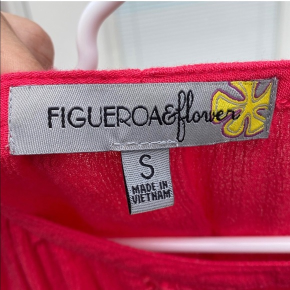 Anthropologie Figuroa & Flower hot pink lace floral top / S / EUC - Picture 8 of 10